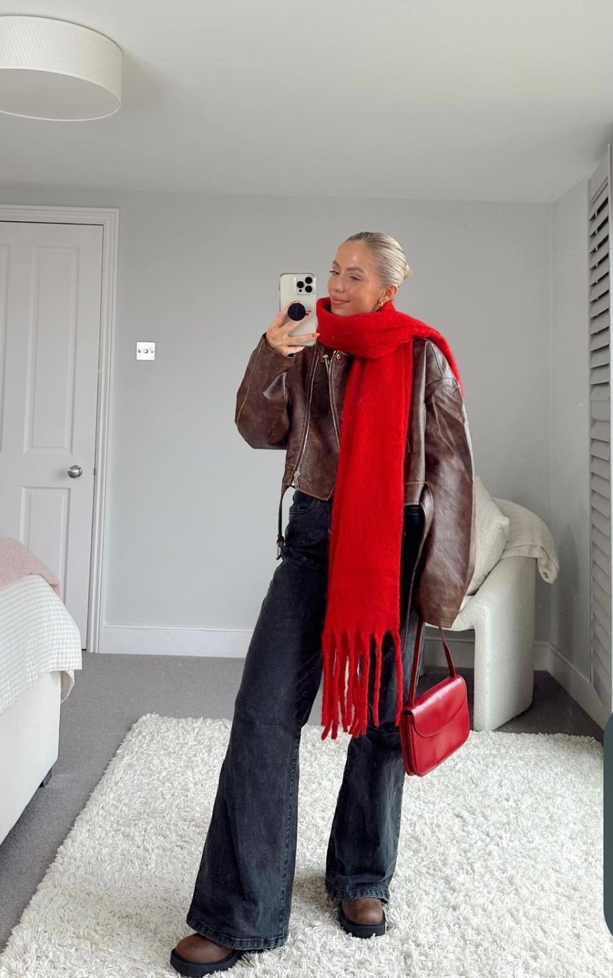 Poppy Red Scarf
