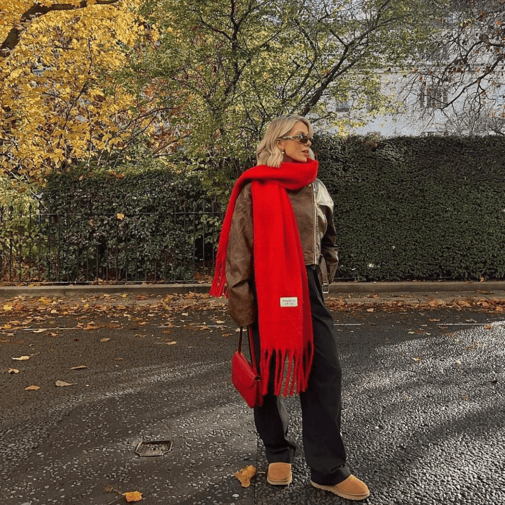 Poppy Red Scarf - Kiwi & Co