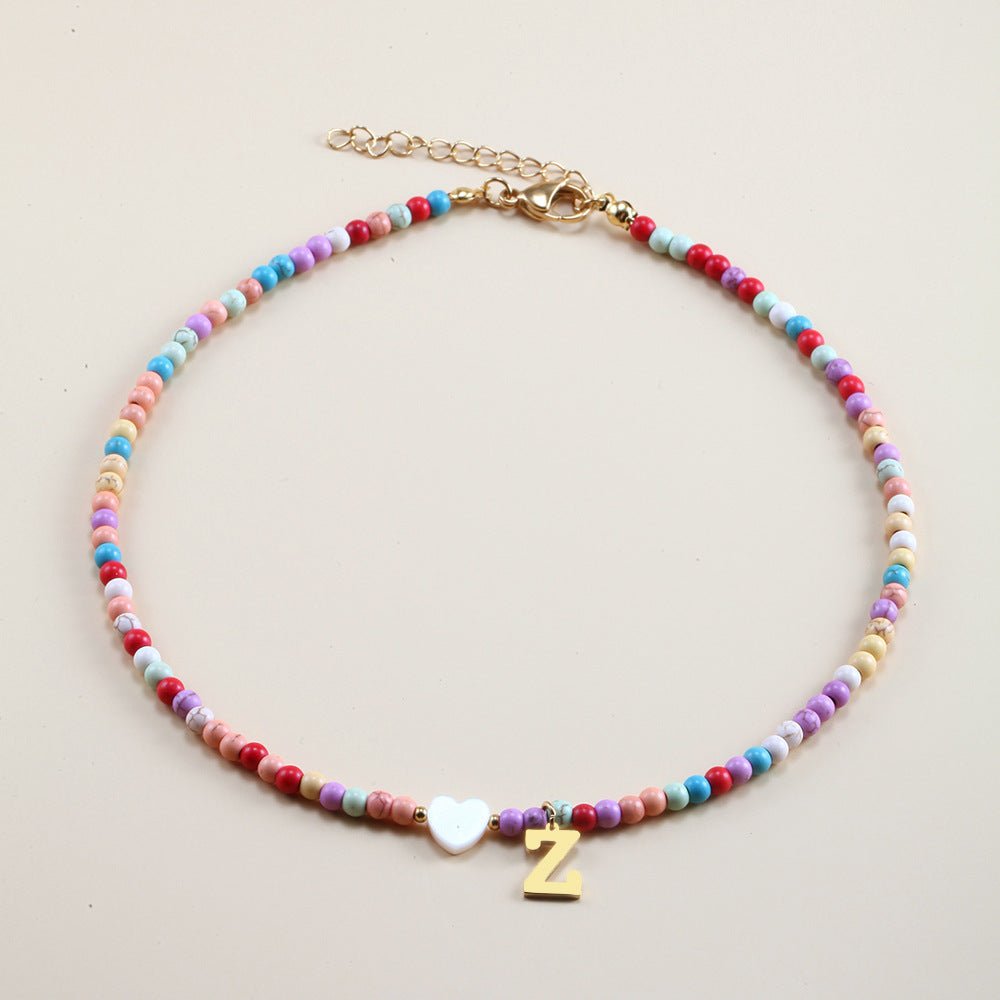 Rainbow Romance Alphabet Charm Necklace - Kiwi & Co