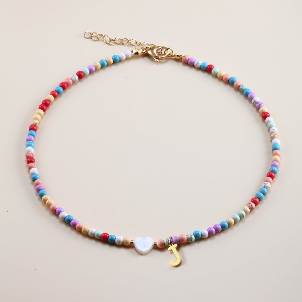 Rainbow Romance Alphabet Charm Necklace - Kiwi & Co