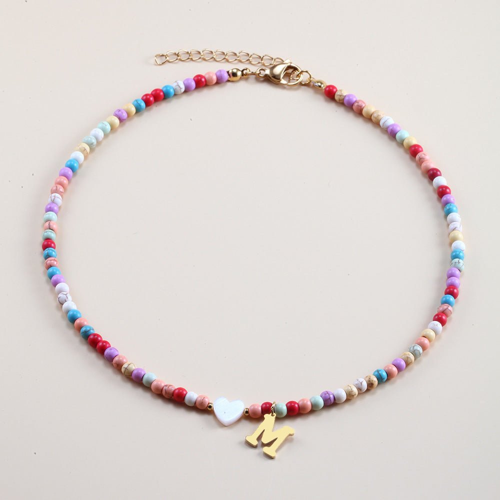 Rainbow Romance Alphabet Charm Necklace - Kiwi & Co