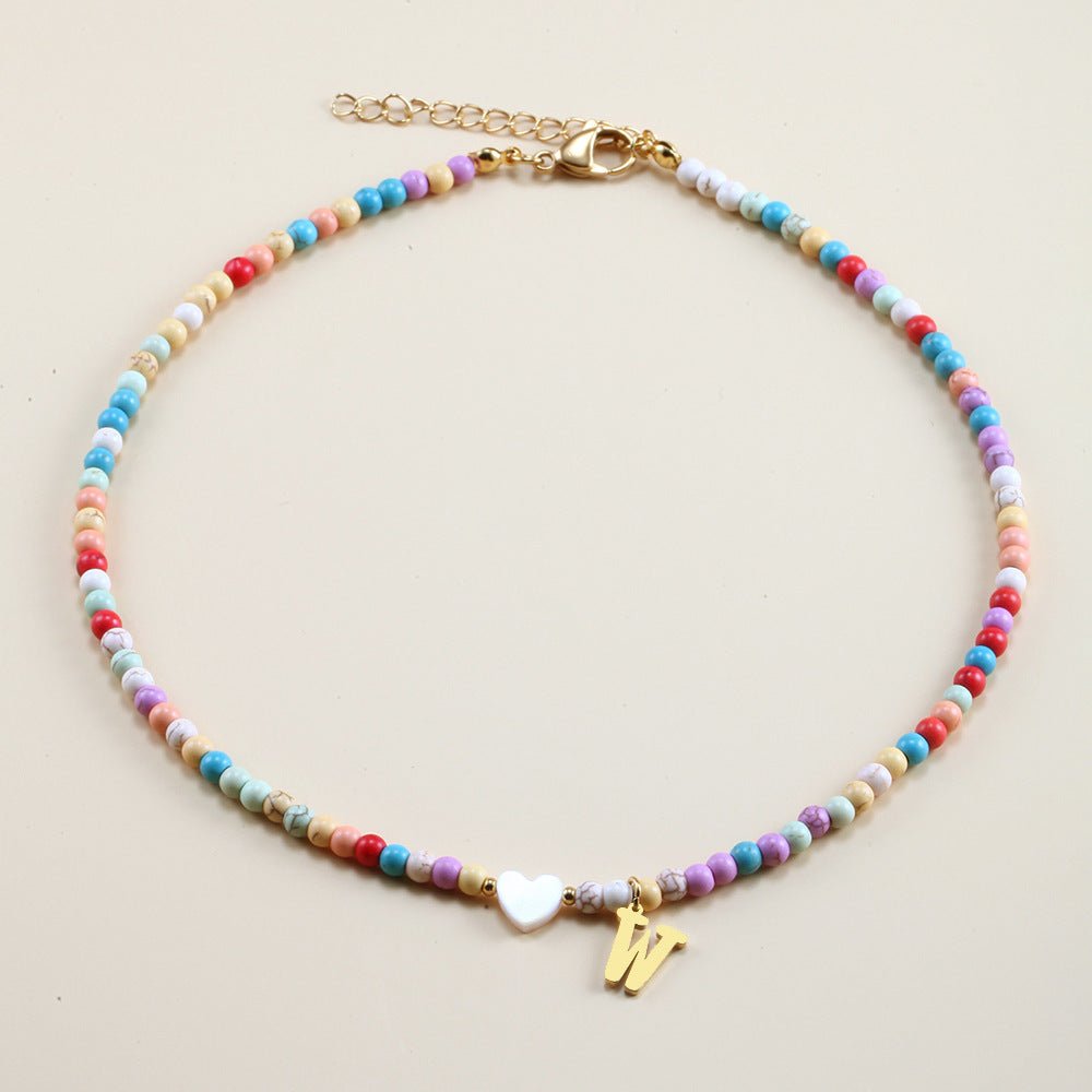 Rainbow Romance Alphabet Charm Necklace - Kiwi & Co
