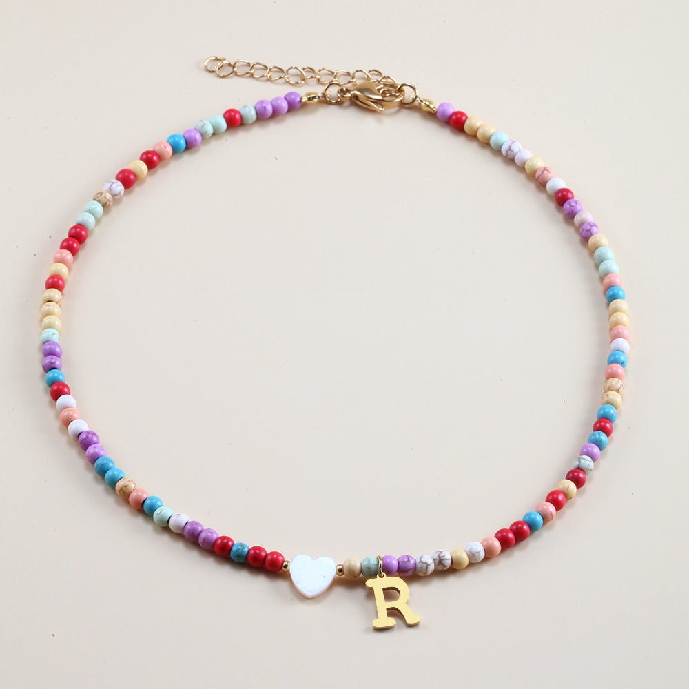 Rainbow Romance Alphabet Charm Necklace - Kiwi & Co