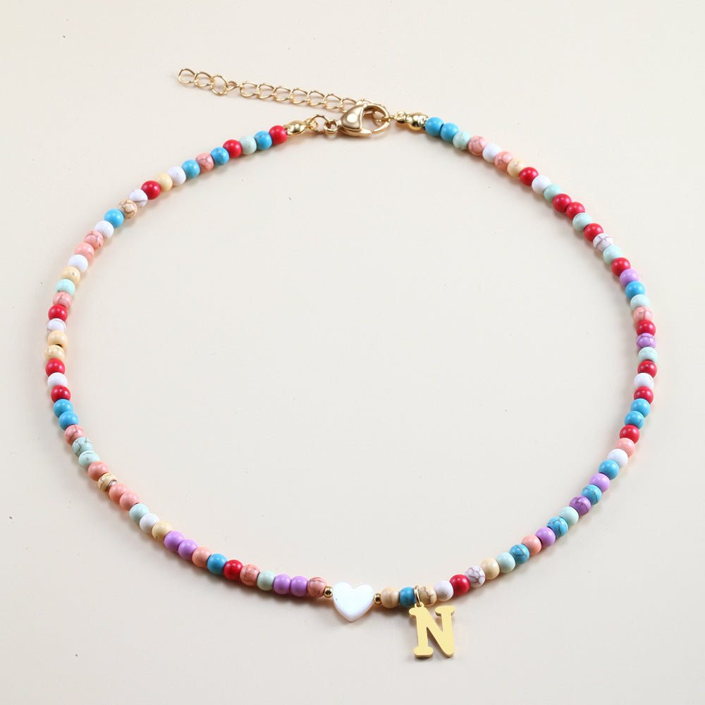 Rainbow Romance Alphabet Charm Necklace - Kiwi & Co