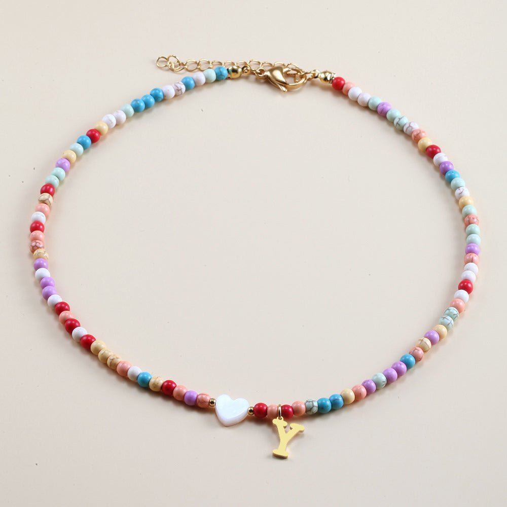 Rainbow Romance Alphabet Charm Necklace - Kiwi & Co