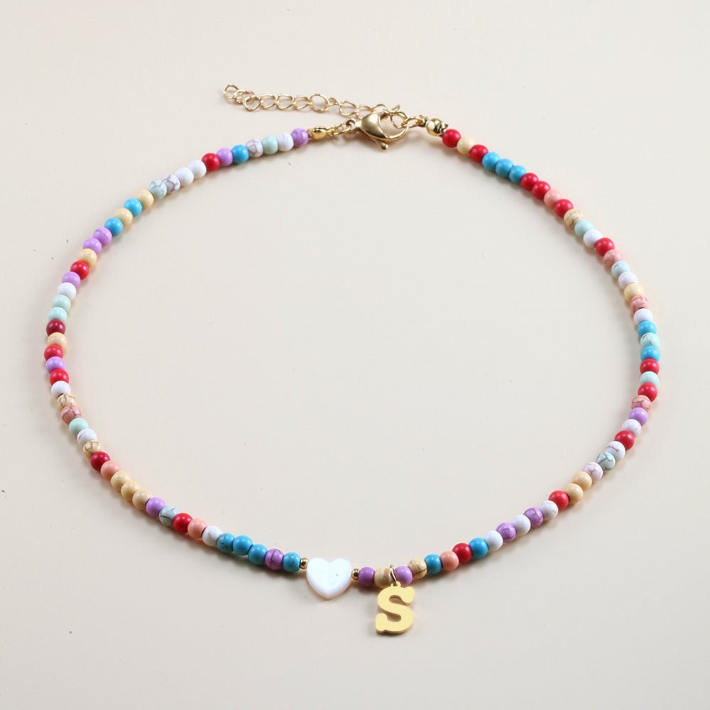 Rainbow Romance Alphabet Charm Necklace - Kiwi & Co