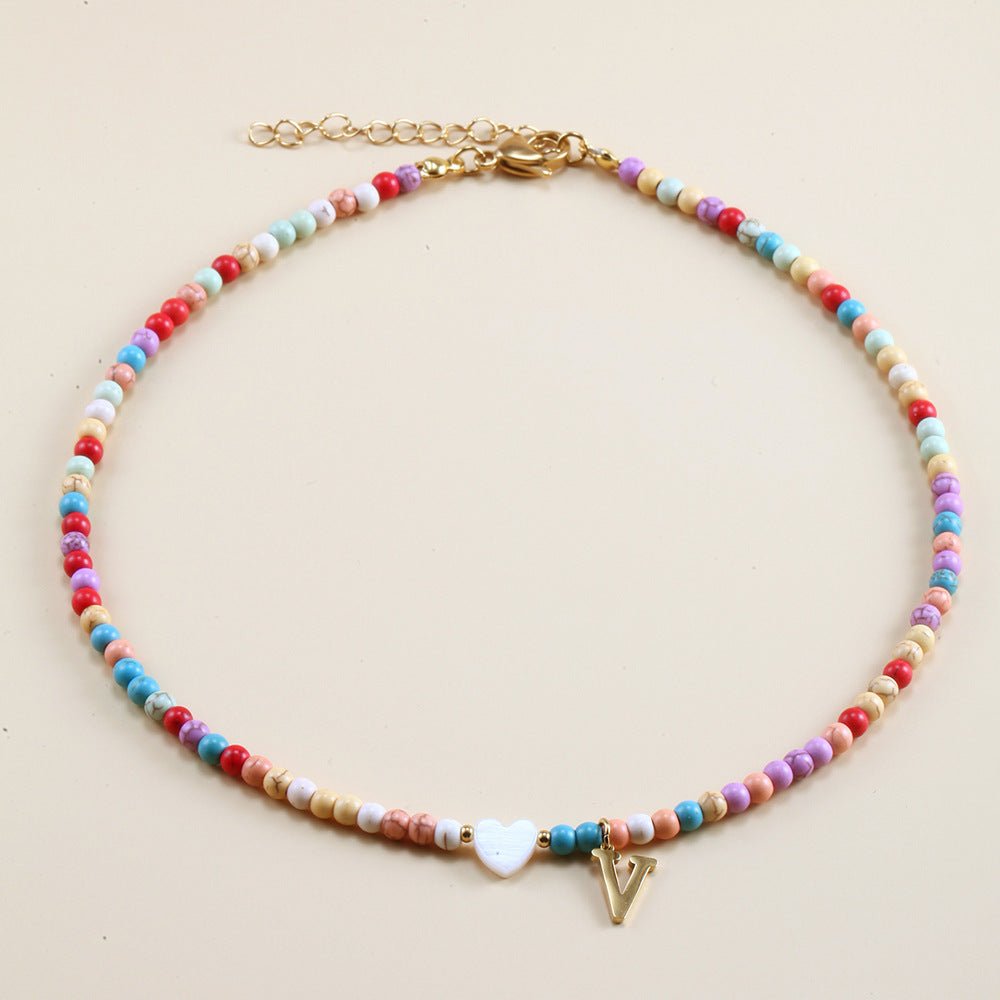 Rainbow Romance Alphabet Charm Necklace - Kiwi & Co