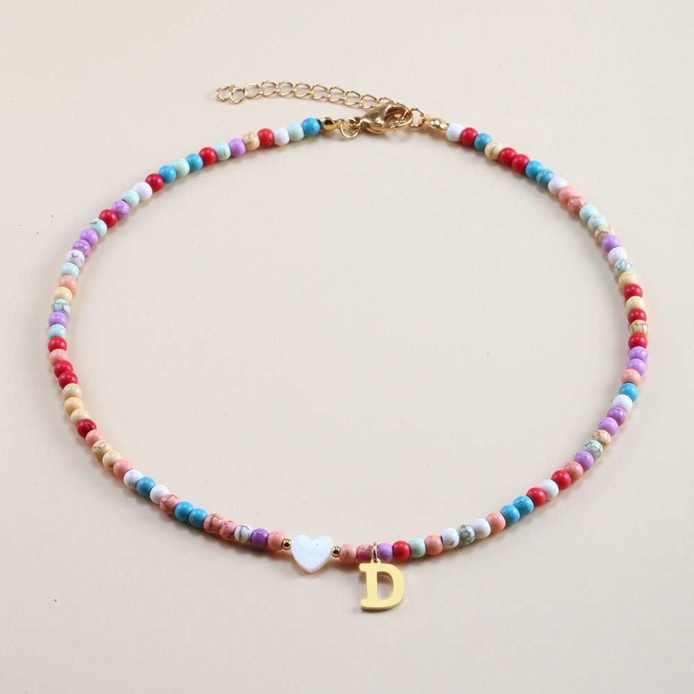 Rainbow Romance Alphabet Charm Necklace - Kiwi & Co