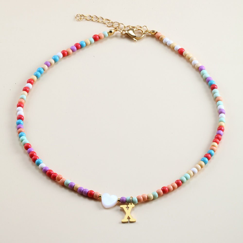 Rainbow Romance Alphabet Charm Necklace - Kiwi & Co