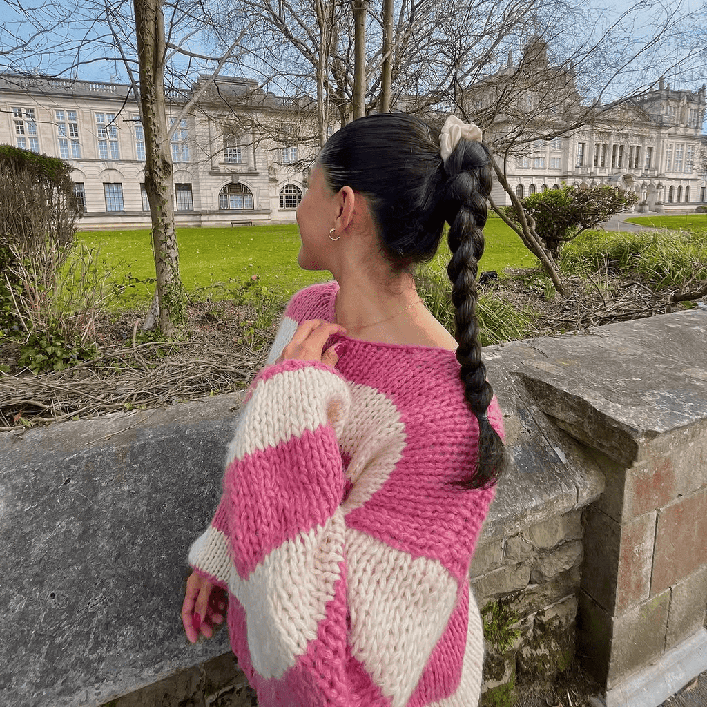 Raspberry Forget Me Not Jumper - Kiwi & Co