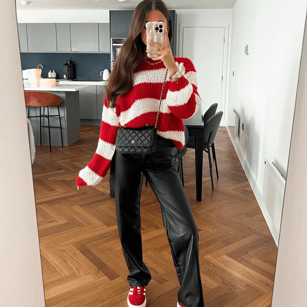 Red Forget Me Not Stripe Jumper - Kiwi & Co