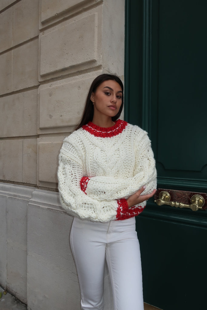 Red Velvet Pleated Jumper - Kiwi & Co