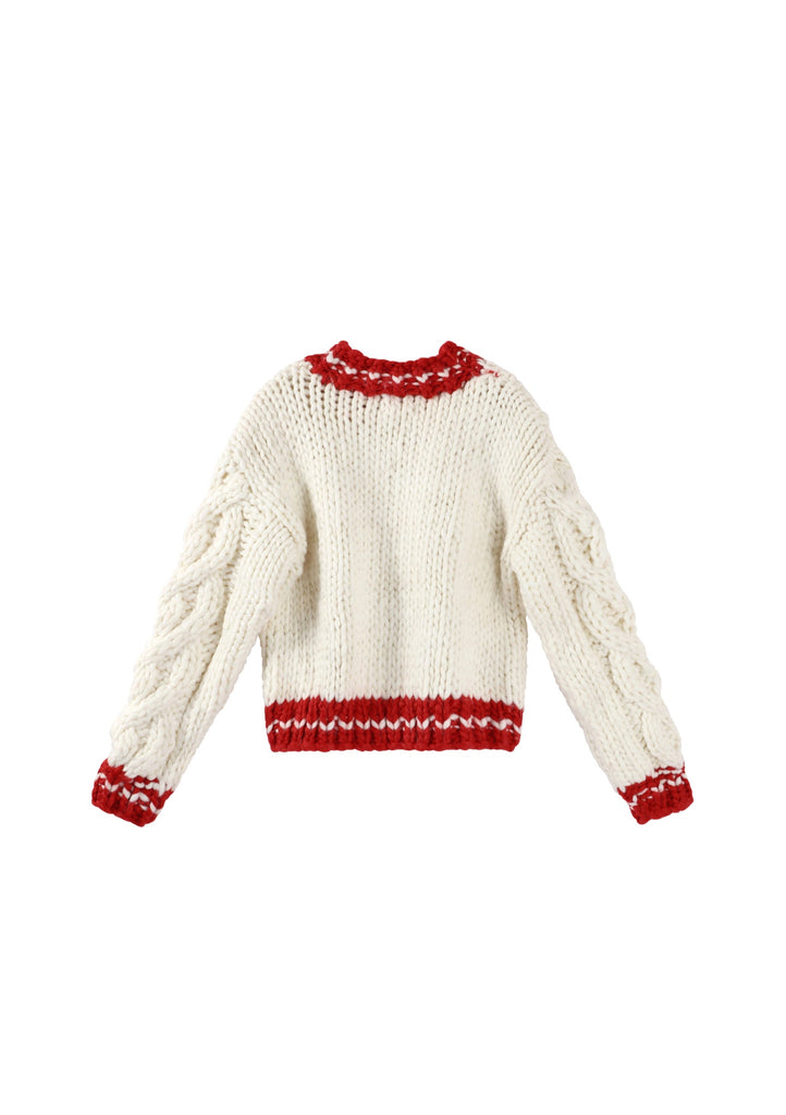 Red Velvet Pleated Jumper - Kiwi & Co