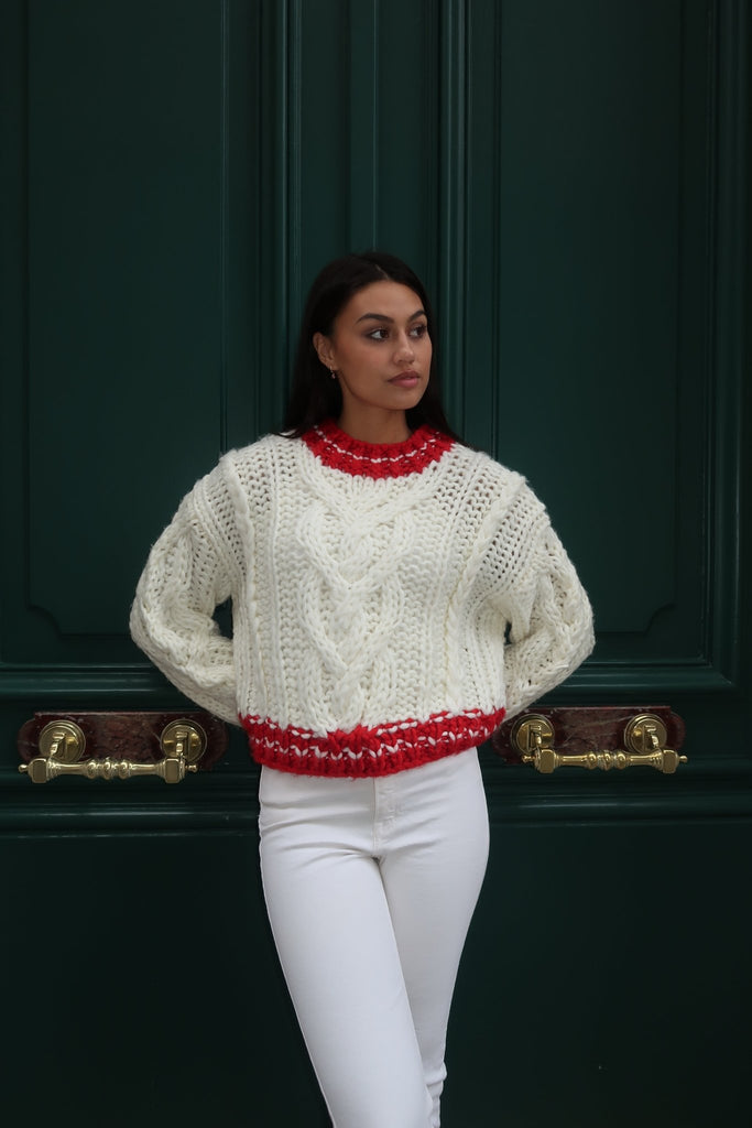 Red Velvet Pleated Jumper - Kiwi & Co