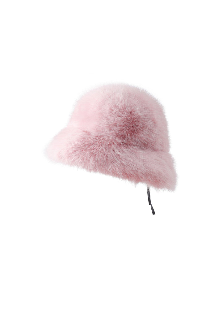 Soft Blush Faux Fur Hat - Kiwi & Co