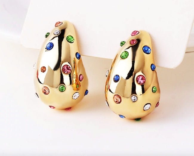 Studded Teardrop Earrings - Kiwi & Co