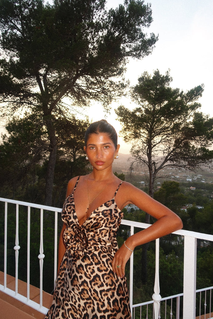 The Valentina Dress in Leopard Print - Kiwi & Co