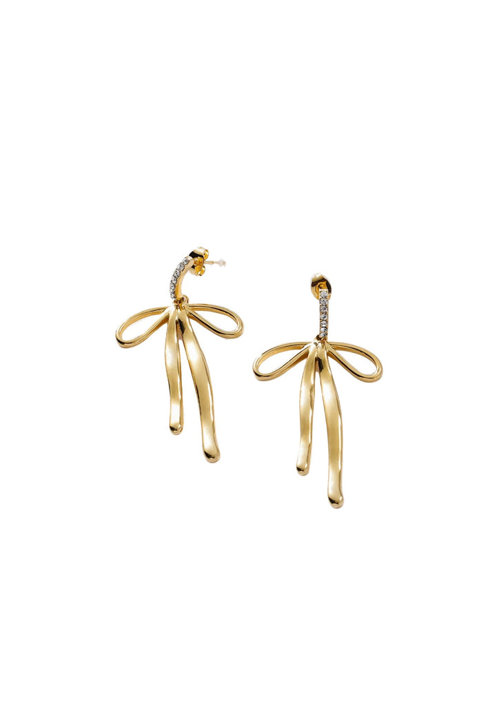 Twinkle Tied Gold Earrings - Kiwi & Co