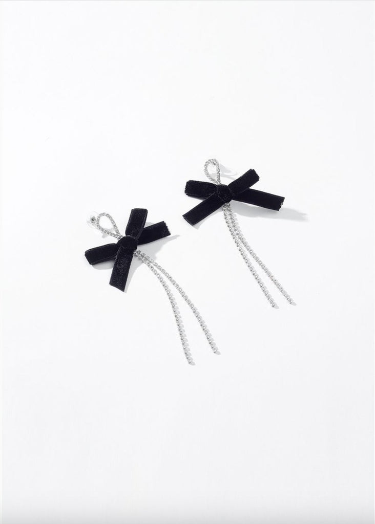 Velvet Whispers Bow Earrings - Kiwi & Co