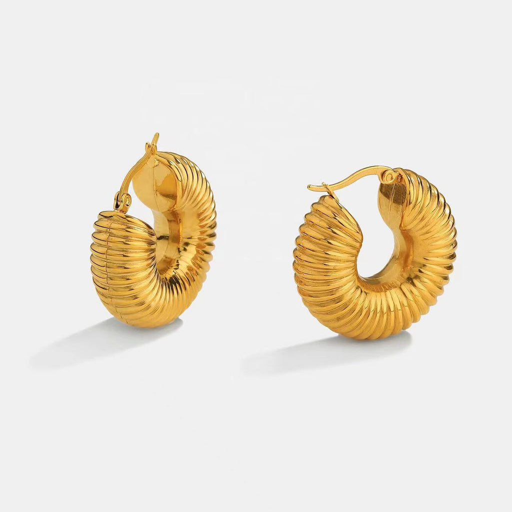 Chunky 90s Hoops Gold and Silver - Kiwi & Co Earrings